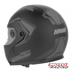 CASCO RS5 VECTOR NEGRO- GRIS MATE REBATIBLE "S" 56cm (HAWK)